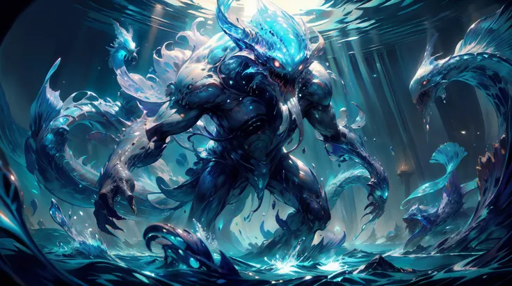 (masterpiece, best quality, fullscreen), [(full body:0.2)::0.2] (photo of a giant underwater Anomalous water [magical being:creature:0.2]:1.3), (Retro Dragon body with Anthropomorphic head and with two Flippers:1.2), ([scaled|water|liquid] holo skin:1.5), (Terrifying:1.2), (Flowing water flow:1.3), (underwater Endless Horizons background:1.3), (casting water magic magic spell:0.7) <lora:LIGHT [LoRa] Glistening Light Concept (With multires noise version):0.3:lbw=1, 0, 0, 0, 0, 0, 0, 0, 1, 1, 1, 1, 1, 1, 1, 1, 1>, (Gray Sunlight Through Water lighting:1.2), <lora:EFFECT WorldofWater:0.5> worldofwater, <lora:MONSTER kUglyCreaturesV2:0.6> U61yCre4ture, <lora:LIGHT epi_noiseoffset2:0.4>, <lora:QUALITY add_detail:0.8>, (Full body Shot, Shallow Focus Shot, Low Angle Shot:[1.2:0.5:0.1]), heavily detailed, (asymmetric composition:1.4), (sharp focus), <lora:EFFECT Magic card fakemtg_label:1> fakemtg, extremely detailed, artstation, 8k, 35mm film grain