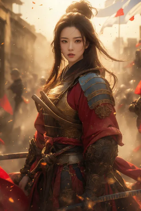 1girl,full body,(best quality, masterpiece:1.4),(realism:1.2),(realisitc:1.2),(absurdres:1.2),(photorealistic:1.3),Realistic Skin,Solo,an extremely delicate and beautiful,CG,unity,8k wallpaper,Amazing,official art,extremely detailed,incredibly,huge filesize,ultra-detailed,looking at viewer,<lora:Samurai:0.7>,<lora:niji_wushi:0.6>,, (masterpiece, best quality, high quality, highres, ultra-detailed),