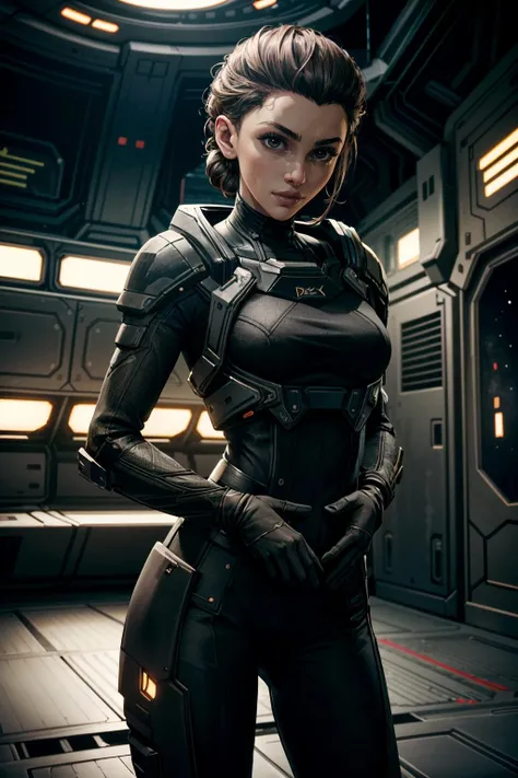 ((masterpiece, best quality))
<lora:add_detail:0.7>
<lora:ExpanseMaya:0.8>
ExpanseMaya, 1girl, solo, hair updo, inside a futuristic space station, stars and space background, standing straight with hands clasped behind