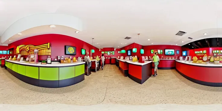 <lora:hdri-panorama-v1:0.6> hdri panorama view
a McDonald's fast food restaurant