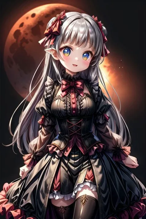 adult, evil corrupted princess wearing dark pastel (ruffled:1) (gleaming oily latex ballgown:1) and (transparent long wide sleeves:1.5), soft lighting, (lots of frills and bows:1), (cute little fangs:1),
(vmpr:1),
(red moon background),
<lora:more_details:1>,