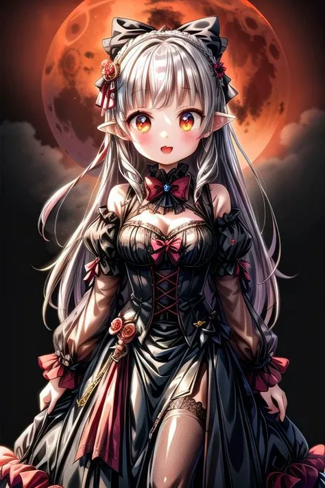 adult, evil corrupted princess wearing dark pastel (ruffled:1) (gleaming oily latex ballgown:1) and (transparent long wide sleeves:1.5), soft lighting, (lots of frills and bows:1), (cute little fangs:1),
(vmpr:1),
(red moon background),
<lora:more_details:1>,