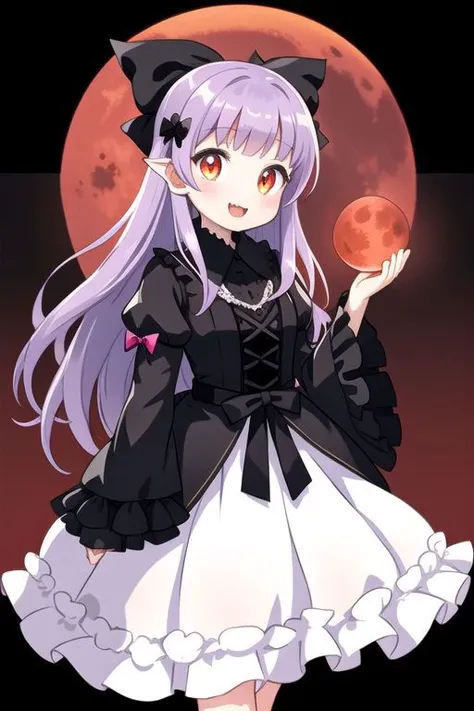 adult, evil corrupted princess wearing dark pastel (ruffled:1) (gleaming oily latex ballgown:1) and (transparent long wide sleeves:1.5), soft lighting, (lots of frills and bows:1), (cute little fangs:1),
(vmpr:1),
(red moon background),