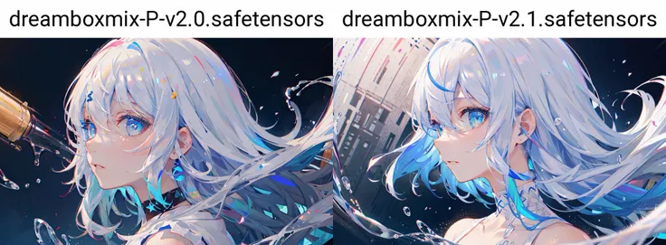 8k wallpaper, masterpiece,Cinematic Lighting, best quality,Illustration,dramatic angle, ((colorful:1.1)), ((colored inner hair:1.4)),
1girl, solo, long hair, water, blue eyes, choker, parted lips, white choker, liquid hair, white hair, bangs, from side, profile, upper body, blue hair, simple background, grey background, bare shoulders, portrait, looking at viewer, white dress, hair between eyes, multicolored hair, white background