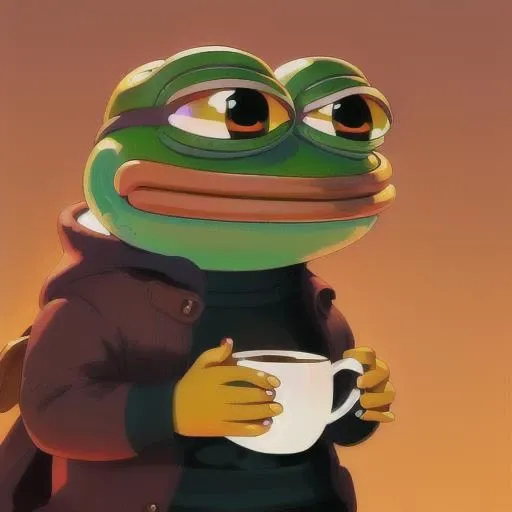 pepe_frog, as a , spilled coffee, vector art, artstation, trending, 8K, epic, magnificent, ((facing right)), photorealistic <lora:Pepe_lorav1:0.8>