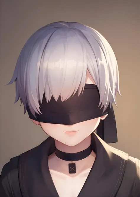 1boys,solo,9sface,blindfold