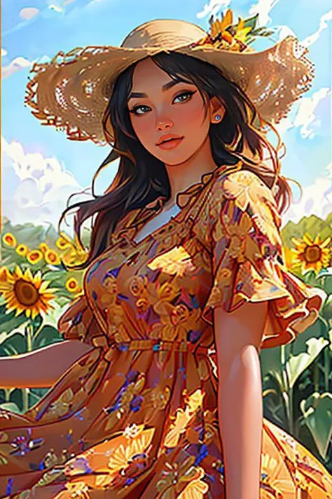 DEN_emny_rodriguez,
(walking through a field of sunflowers wearing a (summer dress:1.3) and sun hat, field, sunflowers, summer, scenic:1.2),
bokeh, f1.4, 40mm, photorealistic, raw, 8k, textured skin, skin pores, intricate details <lora:epi_noiseoffset2:1>, epiCRealism <lora:ClothingAdjuster3:-1>