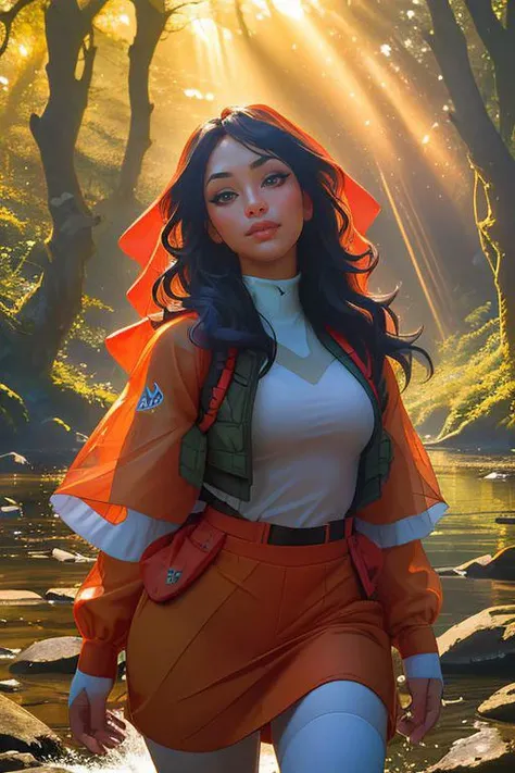DEN_emny_rodriguez,
(walking by a river in a rich atmospheric (woodland forest:1.2) wearing (hiking gear:1.3), (god rays:1.3), (atmospheric:1.1), scenic:1.2),
bokeh, f1.4, 40mm, photorealistic, raw, 8k, textured skin, skin pores, intricate details <lora:epi_noiseoffset2:1>, epiCRealism <lora:ClothingAdjuster3:-1>