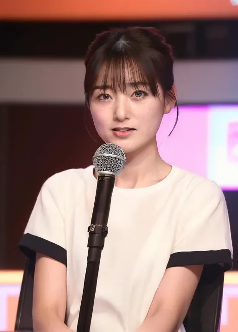 masterpiece,best quality,higher, 1girl, beautiful face, face_focus,<lora:joshiana:1>, (announcer),(nsfw)