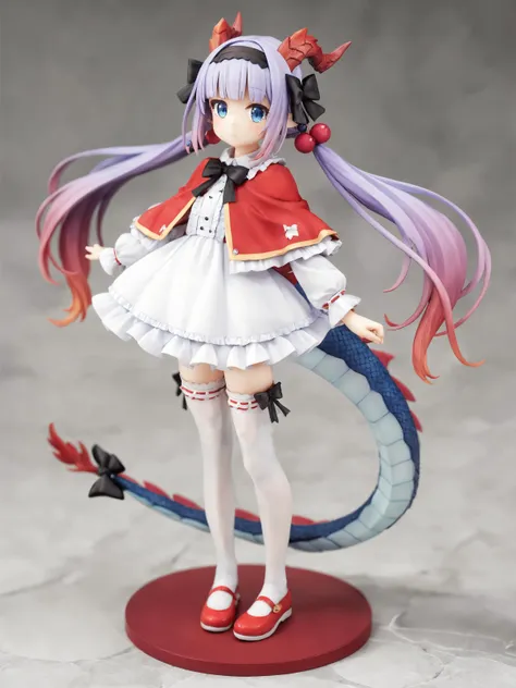 (score_9,score_8_up,score_7_up,score_6_up,score_5_up,score_4_up),
1girl,solo,v,thighhighs,horns,tail,twintails,full body,white thighhighs,blue eyes,long hair,capelet,dragon horns,red footwear,low twintails,hair ornament,dragon girl,looking at viewer,dress,standing,bow,purple hair,hairband,shoes,beads,multicolored hair,blush,long sleeves,gradient hair,hair bow,hair beads,blunt bangs,frills,jitome,closed mouth,expressionless,zettai ryouiki,center frills,frilled capelet,very long hair,black bow,