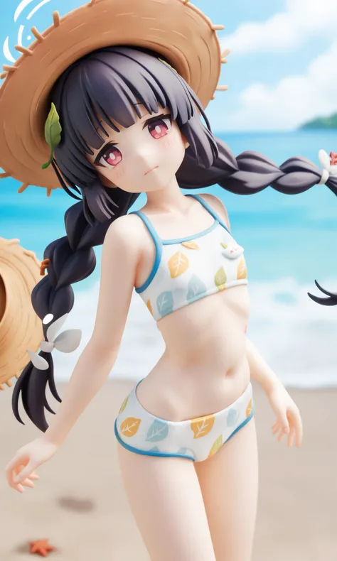 score_9,score_8_up,score_7_up,score_6_up,score_5_up,score_4_up,
<lora:blue_archive_all_v1:0.8>,1girl, miyu_\(swimsuit\)_\(blue_archive\), miyu_\(blue_archive\), official_alternate_costume, twin_braids, white_bikini, leaf_print, print_bikini, straw_hat, navel, leaf_on_head, flat_chest, outdoors, hat_on_back