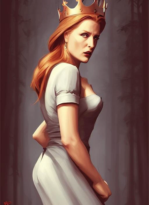 portrait of mischievous, dangerous (sks woman) as a queen of elves, dressed in a elegant silvery garment. The background is a dark, chilling eastern europen forrest.  night, horroristic shadows, higher contrasts, lumnious, theatrical, character concept art by ruan jia, thomas kinkade, and J.Dickenson, trending on Artstation