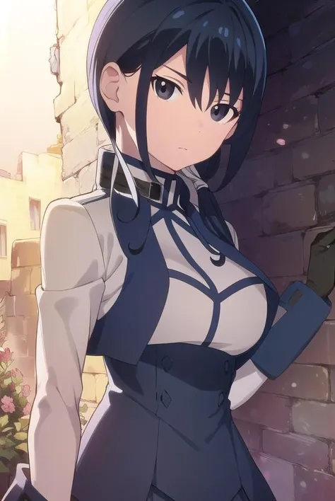 grimgarmerry, <lora:merry-lora-nochekaiser:1>,
merry, short hair, blue hair, (black eyes:1.5), ponytail, low ponytail, side locks,
BREAK gloves, pantyhose, uniform, long sleeves, white uniform, blue uniform,
BREAK looking at viewer,
BREAK outdoors,
BREAK <lyco:GoodHands-beta2:1>, (masterpiece:1.2), best quality, high resolution, unity 8k wallpaper, (illustration:0.8), (beautiful detailed eyes:1.6), extremely detailed face, perfect lighting, extremely detailed CG, (perfect hands, perfect anatomy),