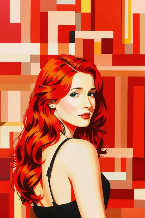 painting of a woman with red hair and a black dress, oil painting of realistic woman, [ oil painting ]!!, daniel lezama painting style, oil painting!!!, airbrush on canvas, oil on canvas sharp, painting of beautiful, beautiful realistic painting, oil on canvas painting, oil paining, beautiful portrait oil painting, girl with brown hair