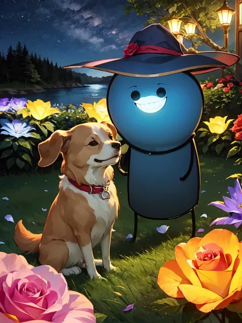 <lora:cah:0.95>cah,1dog, flowers and petals, landscape,rose, bioluminescence,
<lora:rinko_20231004041754:0.3>