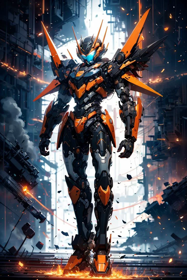 glowing eyes, glow, flames,
<lora:Mecha warrior Mecha_20230621092507:0.5> Mecha warrior, Mecha, shiny, shiny hair, shiny skin, shiny clothes
