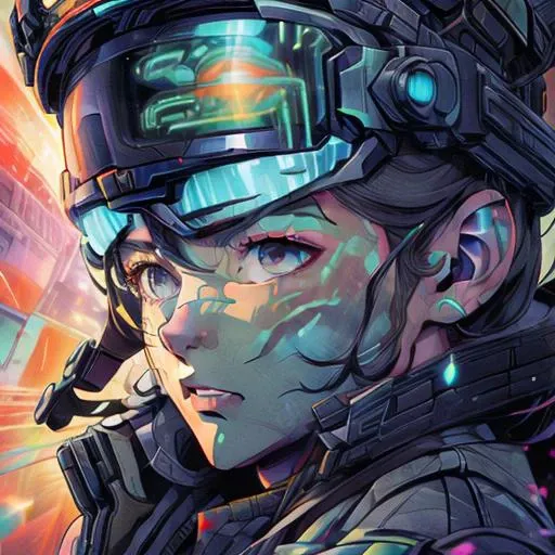 (male advanced warfighter:1.2), (cyan augmented reality visor), side microphone, <lora:more_details:0.2>, <lora:PsyAI_128:1>, psyai god