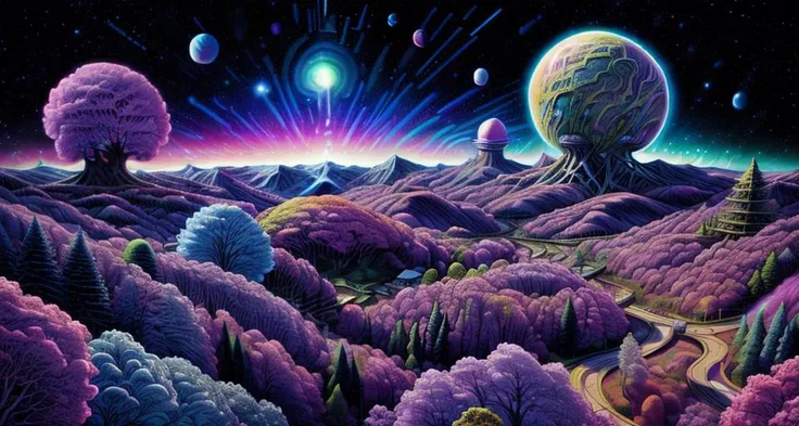 <lora:PsyAI_128:1> PsyAi,  <lora:add_detail:1>, cosmos, ((landscape)), high angle, vibrant colors