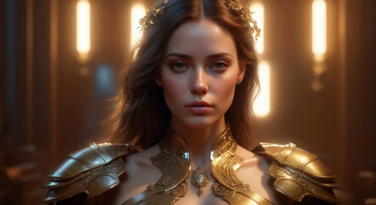 a detailed portrait of a beautiful women, 8 k, ultra detailed, award winning photo, cinematic lighting cinematic lighting, photorealistic, octane render, 8K, in the style of GUWEIZ and greg rutkowski, ultra realistic, highly detailed, concept art, smooth, sharp focus, (illustration:1.46), artstation trending, octane render, unreal engine, 8K, super wide angle, floodlights, metalic effect, intricate, elegant, highly detailed, digital painting, artstation, concept art, smooth