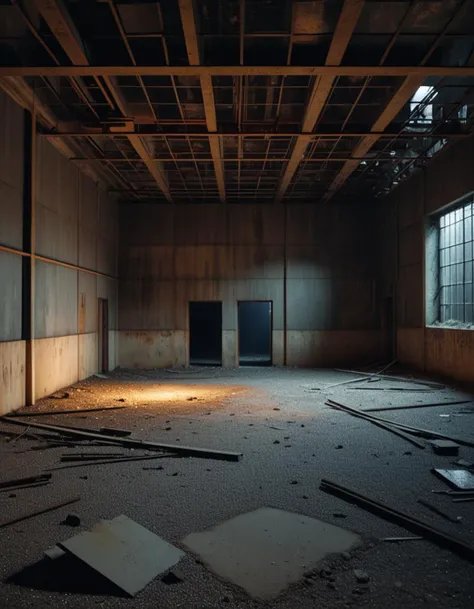 liminal space inside a vacant abandonned construction site, drizzly, flickering light, rusting metal, at midnight,
Masterpiece,best quality,hi res,8k,hi res,8k,award winning,(sharp focus, intricate, highly detailed),