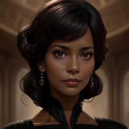 a slave woman dark skin, sooking at camera, highly detailed, sharp focus, masterpiece, Dune <lora:Dune_v11:0.6>