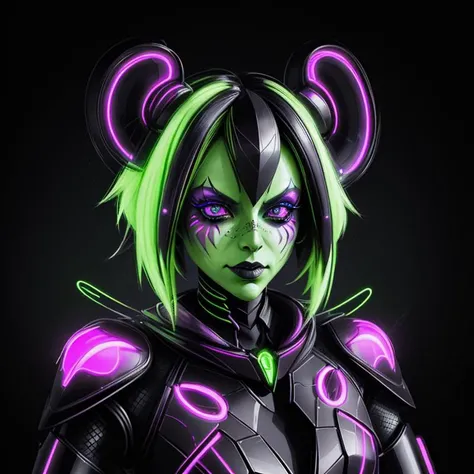 scribble, fashion female [insectoid|alien] hooker face, neon color translucent armor, highly detailed <lora:scribble-15:.6>