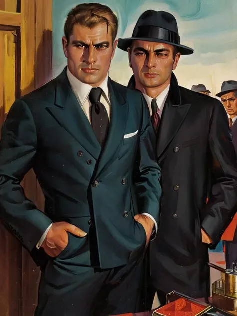 based on the previous image of Abdullah in New York in the early 1930s along with Neville Goddard, depict the two
talking, talking on the street in a casual and relaxed way, respecting the clothes they wore at the time and evidencing their real facial features --auto --s2
