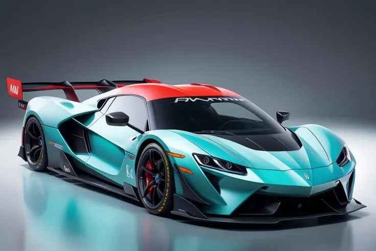hipoly model of supercar, 8k uhd, high quality, red