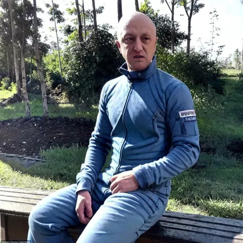 waguneru,<lyco:waguneru:1.0>,1boy, male focus, solo, realistic, black hair, upper body, black eyes,open zipper, (light-blue coveralls, light-blue jumpsuit:1.3),expose jumpsuit, white shirt, long pants, pov, (sitting on bench, relaxed), park