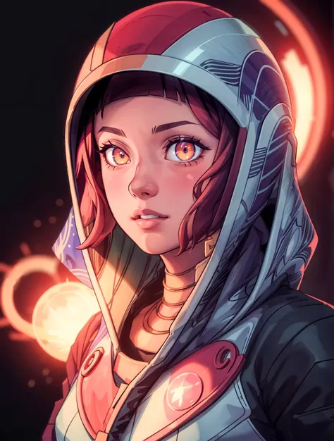 Talizorah, anime, photorealistic, masterpiece, best quality, science fiction, glowing eyes, helmet, colorful, contrast, <lora:Talizorah1:0.7> <lora:epiNoiseoffset_v2-pynoise:-1> <lora:add_detail:0.7>