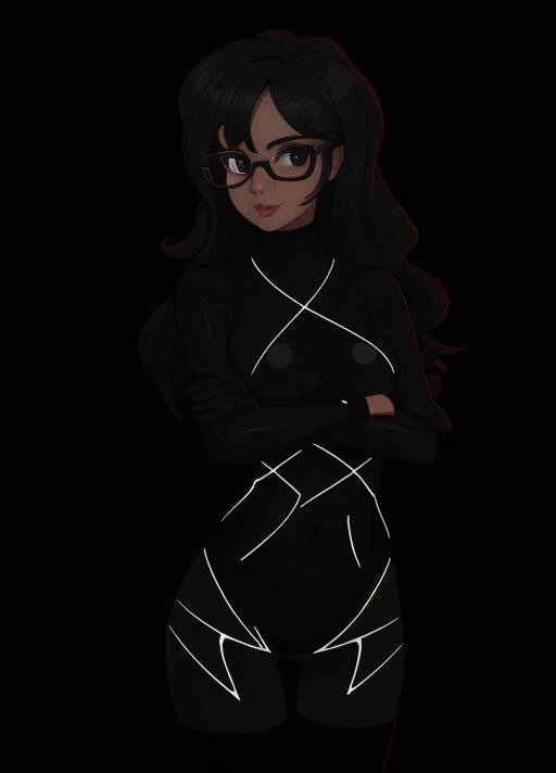 A sexy girl with glasses