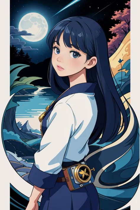 1girl, (designed by David Fincher:0.9) and (Ed Roth:0.9) , dark VRay, best quality, fairy tale, landscape of a Complex Smooth ([Rapids|San Sebastian]:1.3) from inside of a Japan, Engrossing foliage and Gemini constellation in background, Moon in the night, detailed, masterpiece, Embarrassing, Psychobilly, Side lighting, Selective focus, Kodak Ektar, Embroidery, Double Exposure, extremely beautiful, 64K