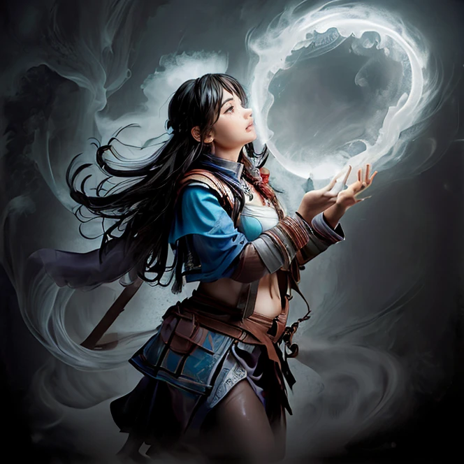 astor1a_n0texist, (style-swirlmagic:0.8), looking up, solo, half shot, detailed background, detailed face, (<lora:WorldofMist:0.6>, worldofmist theme:1.1), hogwarts student, playful, (ravenclaw uniform:1.1), cape, dynamic pose, casting spell, fireball, <lora:Fire_VFX:0.6>, hogwarts castle in background, ethereal atmosphere, , (plasticine technique:1.3), maximum details, cinematic, (abstract art:1.1), dark theme, stylized, deep shadow, <lora:add_detail:0.5>, <lora:epi_noiseoffset2:0.5>,