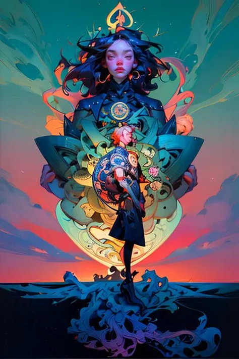 (photorealistic:1.4), official art, unity 8k wallpaper, ultra detailed, beautiful and aesthetic, masterpiece, best quality, (zentangle, mandala, tangle, entangle), tattoo, 1girl, extremely detailed, nude, large breast, full body, dynamic angle, the most beautiful form of chaos, elegant, a brutalist designed, vivid colours, romanticism, by james jean, roby dwi antono, ross tran, francis bacon, michal mraz, adrian ghenie, petra cortright, gerhard richter, takato yamamoto, ashley wood, atmospheric, ecstasy of light and shadow, <lora:oc_v10:0.8:BODY0.5> deep shadow, low key negative_hand-neg