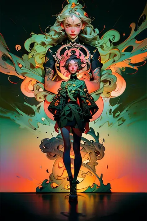 (photorealistic:1.4), official art, unity 8k wallpaper, ultra detailed, beautiful and aesthetic, masterpiece, best quality, (zentangle, mandala, tangle, entangle), tattoo, 1girl, extremely detailed, nude, large breast, full body, dynamic angle, the most beautiful form of chaos, elegant, a brutalist designed, vivid colours, romanticism, by james jean, roby dwi antono, ross tran, francis bacon, michal mraz, adrian ghenie, petra cortright, gerhard richter, takato yamamoto, ashley wood, atmospheric, ecstasy of light and shadow, <lora:oc_v10:0.8:BODY0.5> deep shadow, low key negative_hand-neg