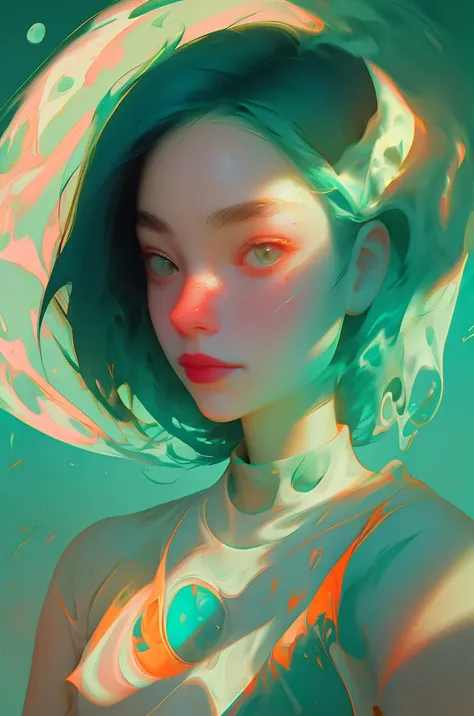 (masterpiece, best quality), 1girl,(in water)beautiful face detail,beautiful water detail,Focal Dispersion,(Caustics:1.2),Refraction,Bubbles. Seaweed,