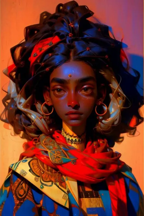 1 female, beautiful,  dark skin
(best quality, masterpiece, by  Ghada Amer)