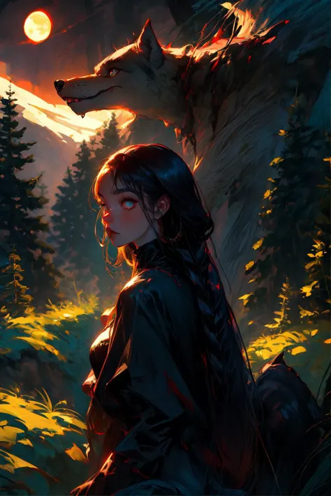 moon, red