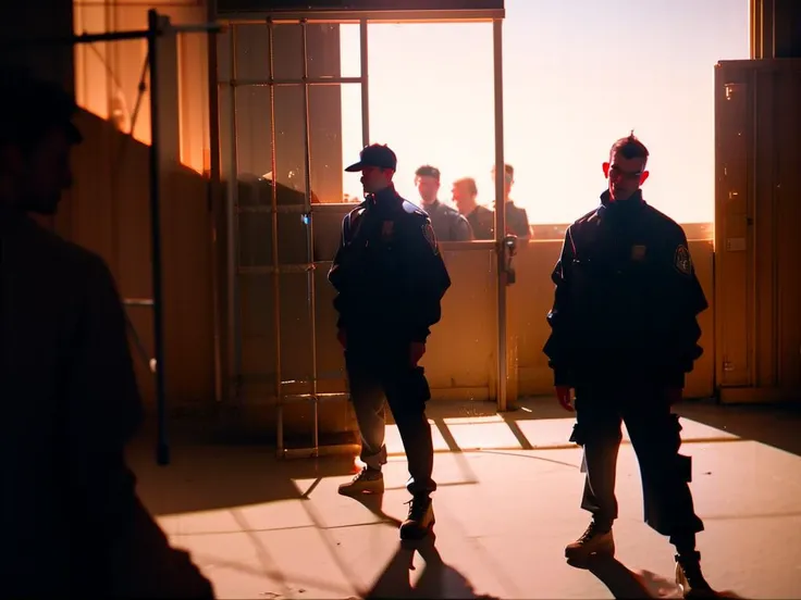 The undercover cop pulled up and said "Everyone of you's a liar
If you don't surrender now, it's gonna go down to the wire"
Dramatic lighting