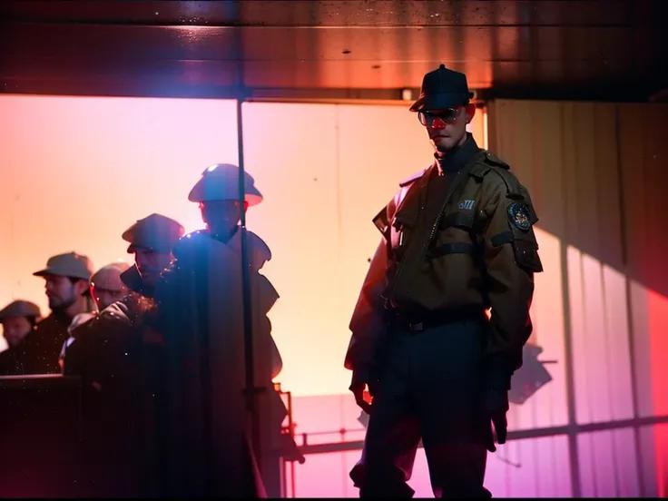 The undercover cop pulled up and said "Everyone of you's a liar
If you don't surrender now, it's gonna go down to the wire"
Dramatic lighting