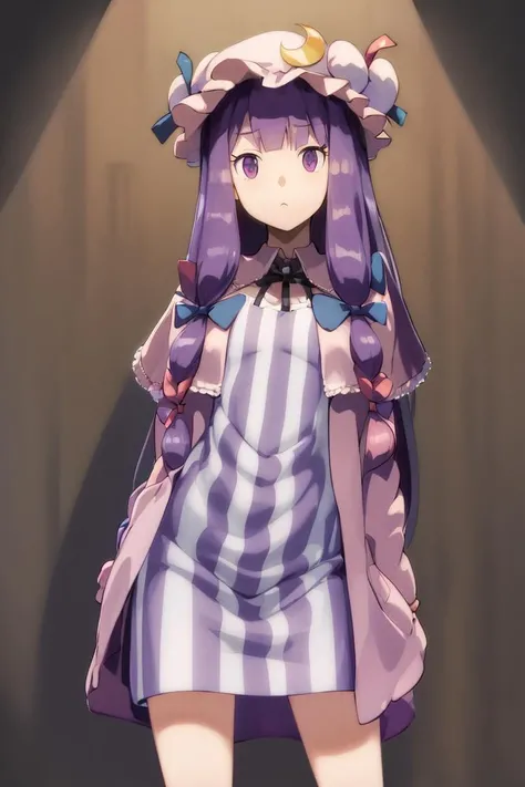<lora:noelia_ponce_style:0.8>,((masterpiece,best quality)), absurdres, <lora:patchouli:0.9>, patchouli knowledge,solo,cowboy shot, contrapposto