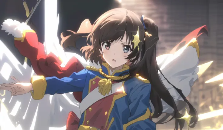 2girls,best quality, (detailed face:1.3). side-by-side, detailed beautiful face,face-to-face
AND 2girls, <lora:aijoKaren20ShJoKagekiRevueStarlight_v20:0.8>,masterpiece, best quality,de-homura, 2girls, boots, brown_eyes, brown_hair, cape, epaulettes, fur-trimmed_jacket, fur_trim, jacket, jacket_on_shoulders, letterboxed, looking_at_viewer, mini_crown, red_cape, red_jacket, saber_\(weapon\), short_hair, simple_background, single_stripe,face-to-face,
AND 2girls,<lora:KaguraHikariShJoKagekiRevueStarlight_v10:0.8>,masterpiece, best quality,2girls, bangs, black_hair, blue_eyes, long_hair, sparkling_eyes,face-to-face,