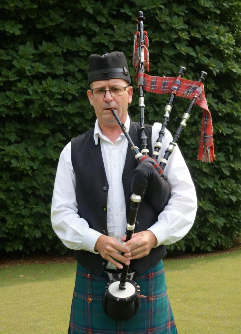 <lora:Bagpipes_-_Instrument_SDXL:0.8> a person playing checkered bgpps