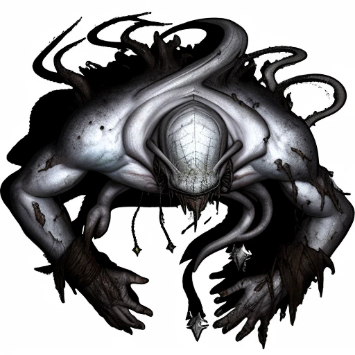 dndtoken, eldrich abomination, (white background:1.2), <lora:ST topDownTokens_v1:1>
