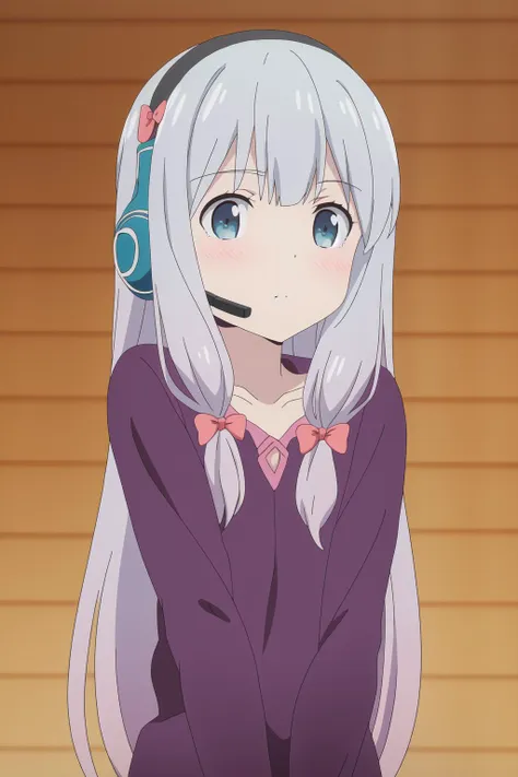 <lora:Eromanga_izumi sagiri:0.73>  izumi sagiri 
purple dress, portrait, headphone, 8k, masterpiece, absurdres, anime,