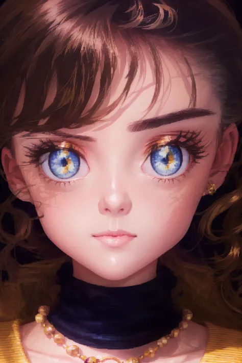 <lora:beautifulDetailedEyes_v10:.4>,  illustration, anime style,  (masterpiece, best quality, ultra-detailed, highres), perfect face, sidelighting, lustrous skin,(bloom), (shine), lighting, ray tracing,1girl, solo, brown hair, sweater, brown eyes, skirt, yellow sweater, hair bow, pink skirt, freckles, bow, pink bow, lips, turtleneck, upper body, curly hair, breasts, turtleneck sweater, parted lips, jewelry, depth_of_field,very detailed background, highly detailed background, Masterpiece, Ultra detailed, great composition,Dynamic angle,[Bottle bottom],(wide shot), extremely delicate and beautiful,(Highest picture quality), (Master's work),   depth of field, solo, extreme light and shadow, masterpiece, rich in detail, (fine features), (highest quality), (masterpiece), (detailed eyes), (beautiful) detailed,beautiful detailed eyes,(straight-on), full body, (extremely detailed CG unity 8k wallpaper),(masterpiece), (best quality), (ultra-detailed), (best illustration),(best shadow),perfect lighting , perfect anatomy