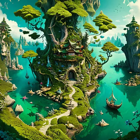 <lora:xl_more_art-full_v1:0.7>, (best quality:1.5), (intricate emotional details:1.5), (ultra detailed),  (sharp details), a detailed digital illustration of a  [The Isle of the Dragon:Fairyland: A place where fairies and other magical creatures live:0.5] landscape, Ambient occlusion,  <lora:PE_EpicLand:1> PEEpicLand, <lora:more_details:1>