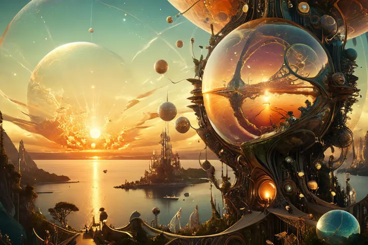 <lora:xl_more_art-full_v1:0.7>, (best quality:1.5), (intricate emotional details:1.5), (ultra detailed),  (sharp details), a detailed digital illustration of [A planet where time dilation occurs, causing time to pass at varying rates across its surface:[A pocket dimension filled with mischievous fey creatures and unpredictable magic:0.3], Volumetric lighting, (Dieselpunk:1.3), (asymmetry:1.3) <lora:PE_EpicLand:0.7> PEEpicLand, <lora:more_details:1> <lora:sdxlaarg_aerial:0.7> archiaerialview, architecture, sunset <lora:Sacred_Geometry_XL:0.7> sacred geometry