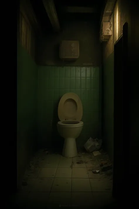 abandoned toilet,Sexy standing pose,Garbage all over the ground,grimy,Dilapidated,Devastated,Light pink transparent bikini,best qualtiy,full-body portraits(1:1),18 years old girls,lean and slender body,Skinny,Smaller bust,The barefoot,junk,exhibitionism,exhibitionists,no clothes are worn,don't have clothes