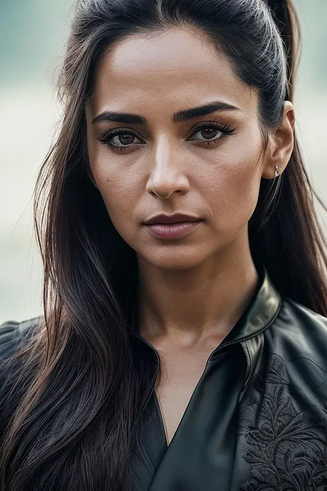 beautiful woman (A4rt1M4nn:.99), (( Long sleek black ponytail hairstyle :1.2)) , ((portrait)), (closeup:1.2), ((from the waist up)), ((( neverland: A lost island where children can stay forever young :1.2 ))), natural skin texture, ((dark black eyeliner:1.2)), (( A-line evening gown :1.2)), 24mm, 4k textures, soft cinematic light, adobe lightroom, photolab, hdr, intricate, elegant, highly detailed, sharp focus, ((((cinematic look)))), soothing tones, insane details, intricate details, hyperdetailed, low contrast, soft cinematic light, exposure blend, hdr, faded, now, ("I've got a bad feeling about this.":1.1)